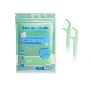 One Bag 300 Pieces Ultra-Thin Mint Floss Sticks, Travel Portable Dental Floss, Combos with Interdental Brushes, Safe and Convenient