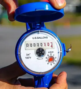 SUPERIOR Water Meter - Water Usage Meter for Changing water Filters with High Quality Build - Water Meters with Easy to Read Non Resettable for Consistent Tracking Measuring US Gallons -