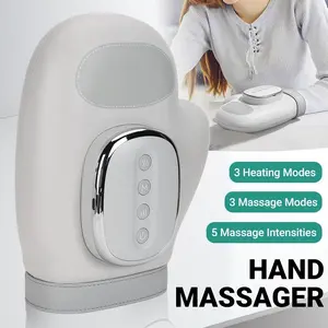 Heated Hand Massager with Pressure, USB Rechargeable Electric Hand Therapy Massager, 3 Massage Modes, 5 Adjustable Pressure Levels, Portable Wireless Design, USB Rechargeable Massagers