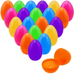 20-Piece Easter Egg Set, Colorful Plastic Eggs with Hinges, Perfect for Hunt & Decorations, Ideal for Scene Props Photography
