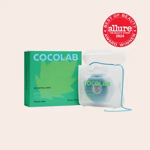 COCOLAB Delightful Mint Dental Floss - Award-Winning, 500+ Woven Fibers, Coated in Coconut Oil for Freshness & Plaque Removal - 33 Yd, 2-Month Supply