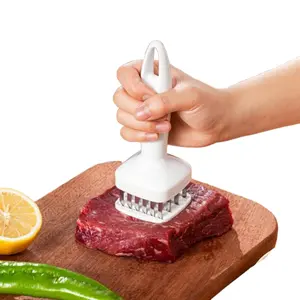 2-Piece Stainless Steel Meat Tenderizer Needle Set , Meat Tenderizer Tool Professional Kitchen Gadget, for Tenderizing and Cooking BBQ, Marinades, Steaks, Beef, and Poultry