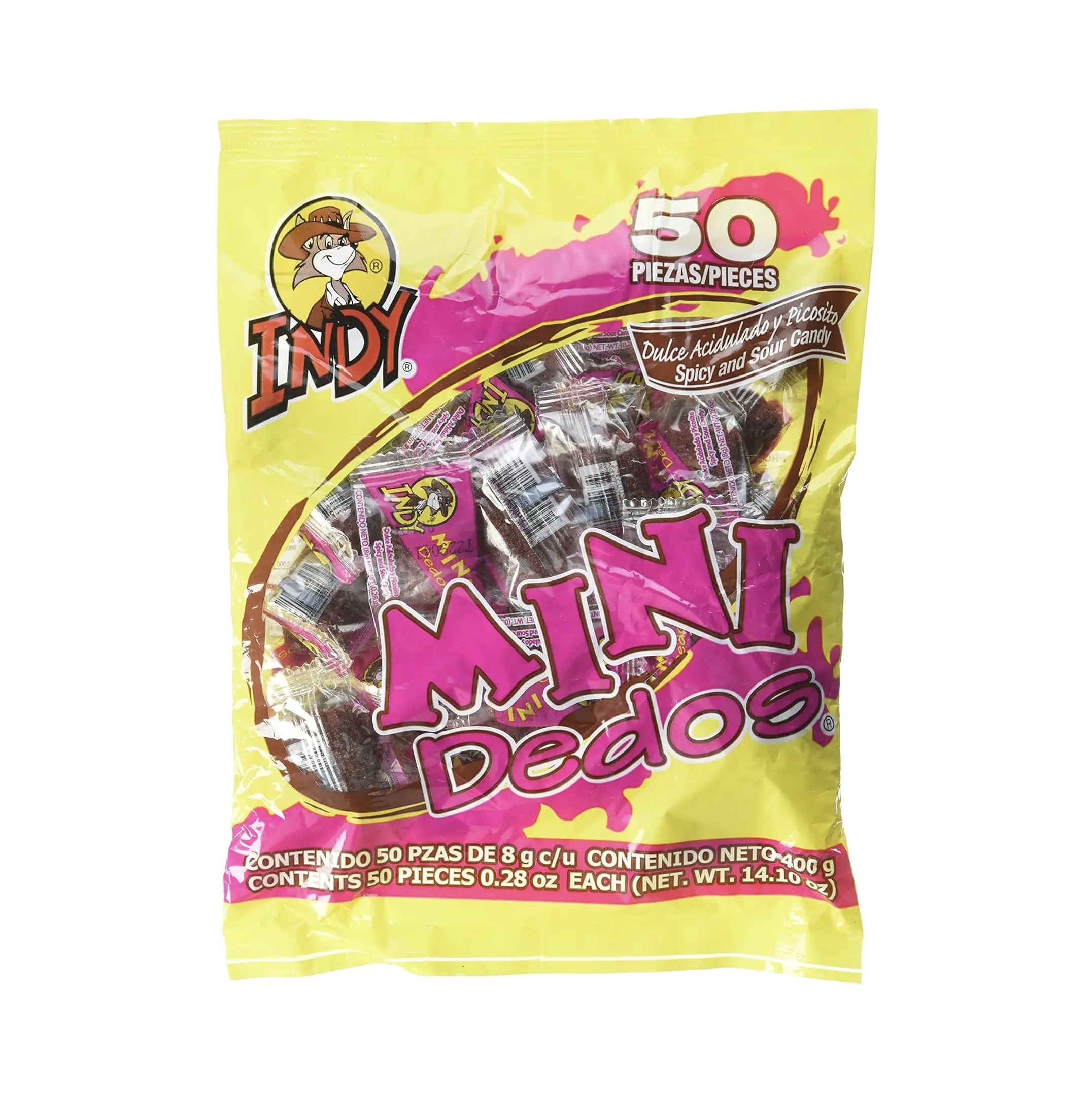 Mini Dedos Spicy and Sour Mexican Candy By Indy Snack 50 Pieces Mini Dedos Spicy and Sour Mexican Candy By Indy Snack 50 Pieces
