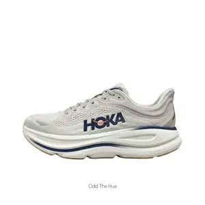 Gray and White Breathable Mesh Colorblock Low-Top Road Running Shoes with Thick Cushioned Midsole and Anti-Slip Rubber Outsole