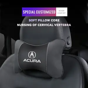 Car Neck Pillow Memory Foam Protective Lumbar Support Backrest Relieves Pressure Breathable Car Headrest Pillow For Acura ADX RDX ZDX Integra NSX MDX TLX CDX ILX RLX TL RL Car Accessories