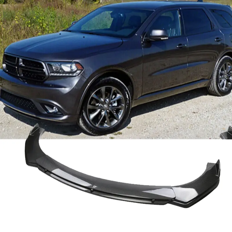 Carbon Fiber Look Front Bumper Lip Splitter Body Kit, ABS Tough Car Accessories for Dodge Durango 2011-2023