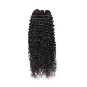 Kinky Curly Hair Bundles 100% Remy Human Hair Extensions Nature Black Color 1Bundle Afro Jerry Curly Unprocessed Virgin Hair Weaves