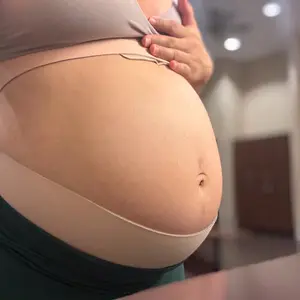 Momcozy Pregnancy Belly Band YB001 & YB002, CozySupport Ergonest Maternity Belly Band, Invisible Pregnancy Belt for Back, Abdomen, Waist tiktok shop，A