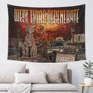 “West Texas Degenerate” Wall Tapestry – Apocalyptic Rock Art by Treaty Oak Revival