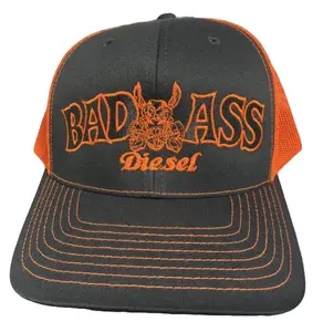 BAD Hat (Grey & Neon Orange) Richardson 112