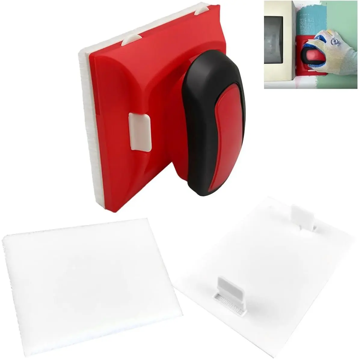Paint Edger Trimmer with Two Replace Pads Edge Painter for Wall and Ceiling Cutting Painting Corner and Edges Paint Pad Applicator Paint Corner Edge Painting Tool