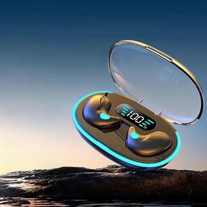 Wireless Bluetooth Earbuds with Digital Display Chargeable Case - Mini Noise-Canceling Audio Electronic Headset, Waterproof for Sports, Swimming (1 Box)