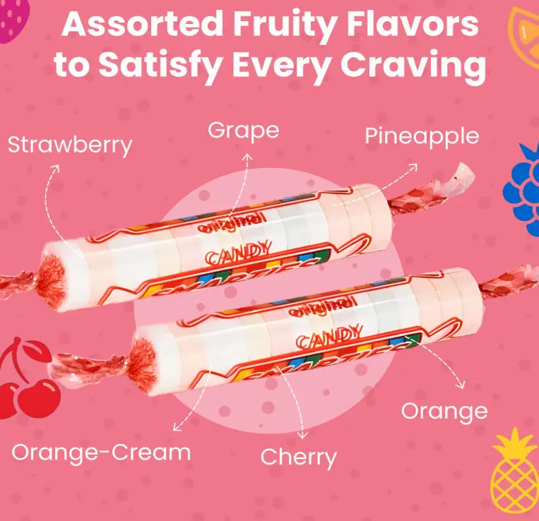 Smarties Candy Bulk Rolls Original Flavor, Gluten & Vegan Free, Classic Sweetness from Family Owned Company Since 1949, Peanut-Free & Dairy-Free, Perfect Halloween, 1 lb Bag