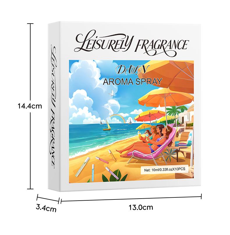 Women's 10-Piece Alcohol-Free Summer Brazilian Romantic Multi-Vial Fragrance Set, Featuring Vanilla, Caramel, Amber, Fruit Scents, Ideal Gift for Women, Multi-Vial Fragrance Sets
