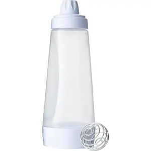 4.5-Cup Reusable Plastic Silicone Pancake Batter Bottle and Mixer Value Pack, with Blender Ball, Easy-Pour Spout, Smooth No-Lumps Mixing, Spring Kitchen Gadget Gift for Bakers
