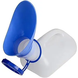 Unisex Potty Urinal for , Toliet Urinal for Men and Women, Bedpans Pee Bottle, with a Lid and Funnel, Mobile Toilet Plastic Portable Urinal for Camping Travel