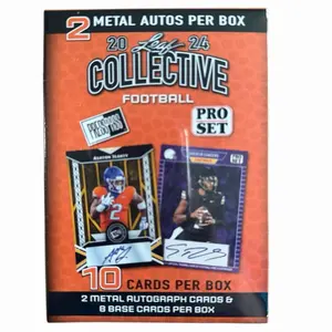 2024 Leaf Collective Football Blaster Box. 2 Autos snd 8 Base per Box