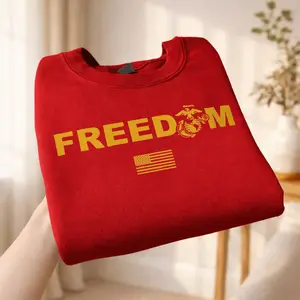 Freedom Patriotic Shirt – American Pride Sweatshirt – Military Inspired Graphic Tee