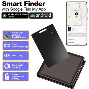 Card GPS Tracker for Android Smartphone,Global Google Item Locator Anti-lost Finder Device,with Google Find My Supports wireless charging for Elderly, pets, children, keychains, wallets, Cars Android Smart Card Finder