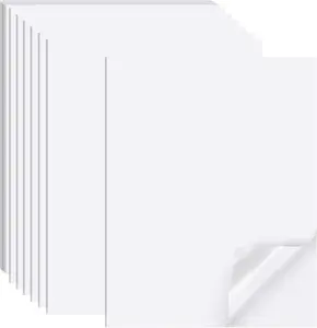 Printable Sticker Paper for Inkjet Printer, 40 Sheets 8.5"x11'' Matte Sticker Printer Paper Full Sheet Labels for Laser/Inkjet Printers, Letter Size