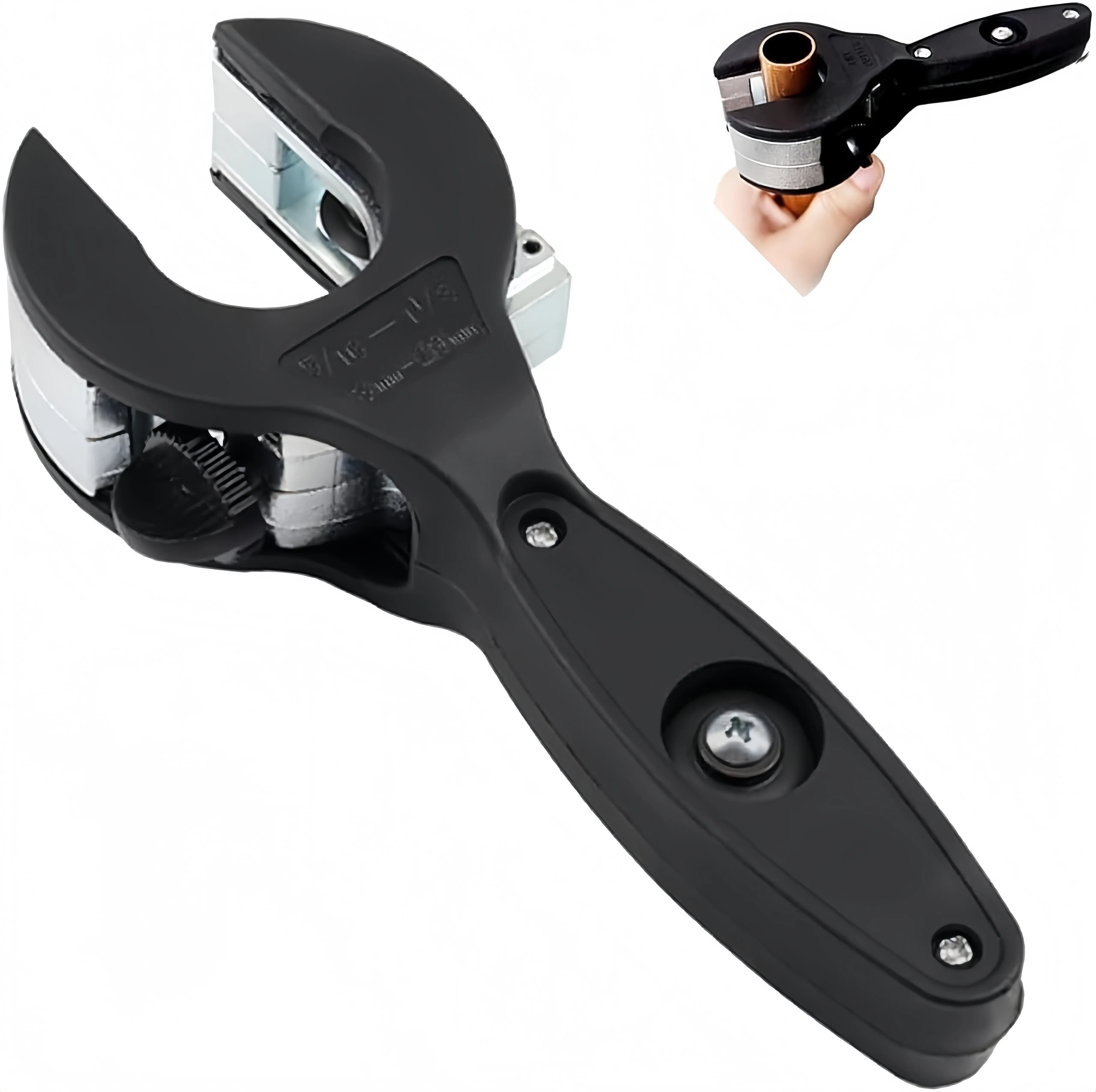 Ratcheting Tubing Cutter, Copper Pipe Cutter, Tubing Cutter 1/4" To 7/8", 2 in 1 Close Quarters Tube Compact Cutter, Ratcheting Pvc Cutter for Cutting Pvc, Ppr