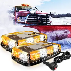 Nilight 12-Inch Roof Top Strobe Light Kit, 48-LED 12V-24V Hazard Safety Flashing Bar with Magnetic Mount, for Cars, Trucks to Enhance Visibility