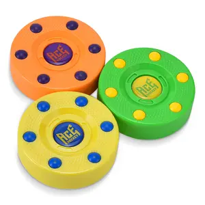 ACE HOCKEY ROLLER HOCKEY PUCKS – 3-PACK REGULATION SIZE – BRIGHT CITRUS COLORS
