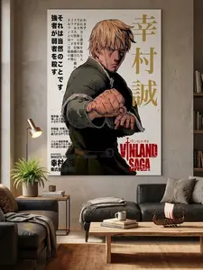 Vinland Saga Poster Art Print — Thorfinn Vintage-Style Minimalist Japanese Wall Art — Birthday Gift for Anime Fans