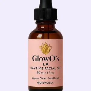GlowO's LA Daytime Facial Oil 30ml Vegan Clean Plant-Powered Radiance with Rosehip Argan & Vitamin E 6 Months Supply