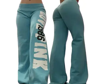 New 2026 2000s Retro Y2K Letter Print Double Waist Pants Women's Kpop Streetwear Casual Sweatpants Hot Girl Cargo Trousers 2026 Trendy Y2K Retro Letter Print Double Waist Sweatpants Women Harajuku Kpop Hot Girl Style Casual Cargo Pants