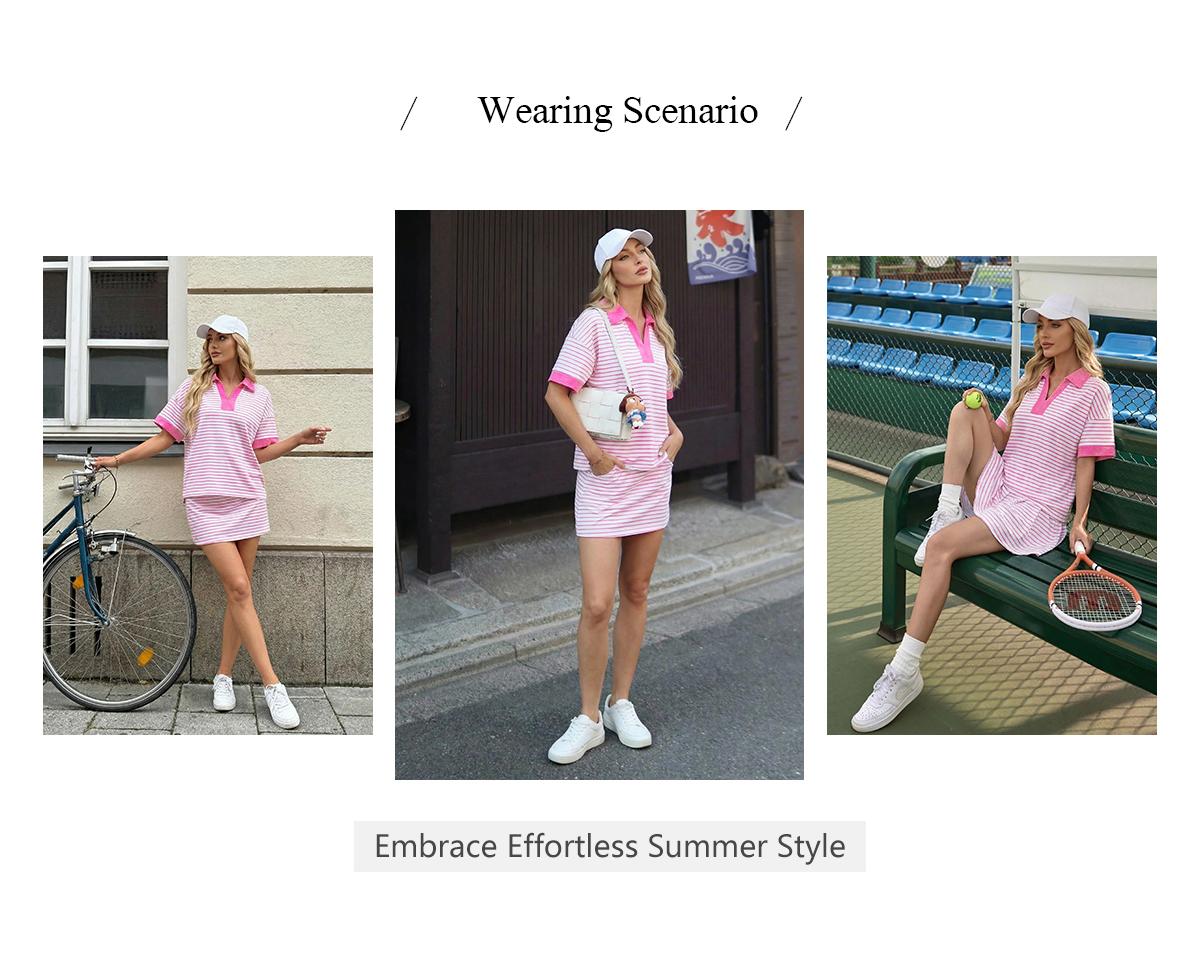 Chicovar Striped 2 Piece Outfits
