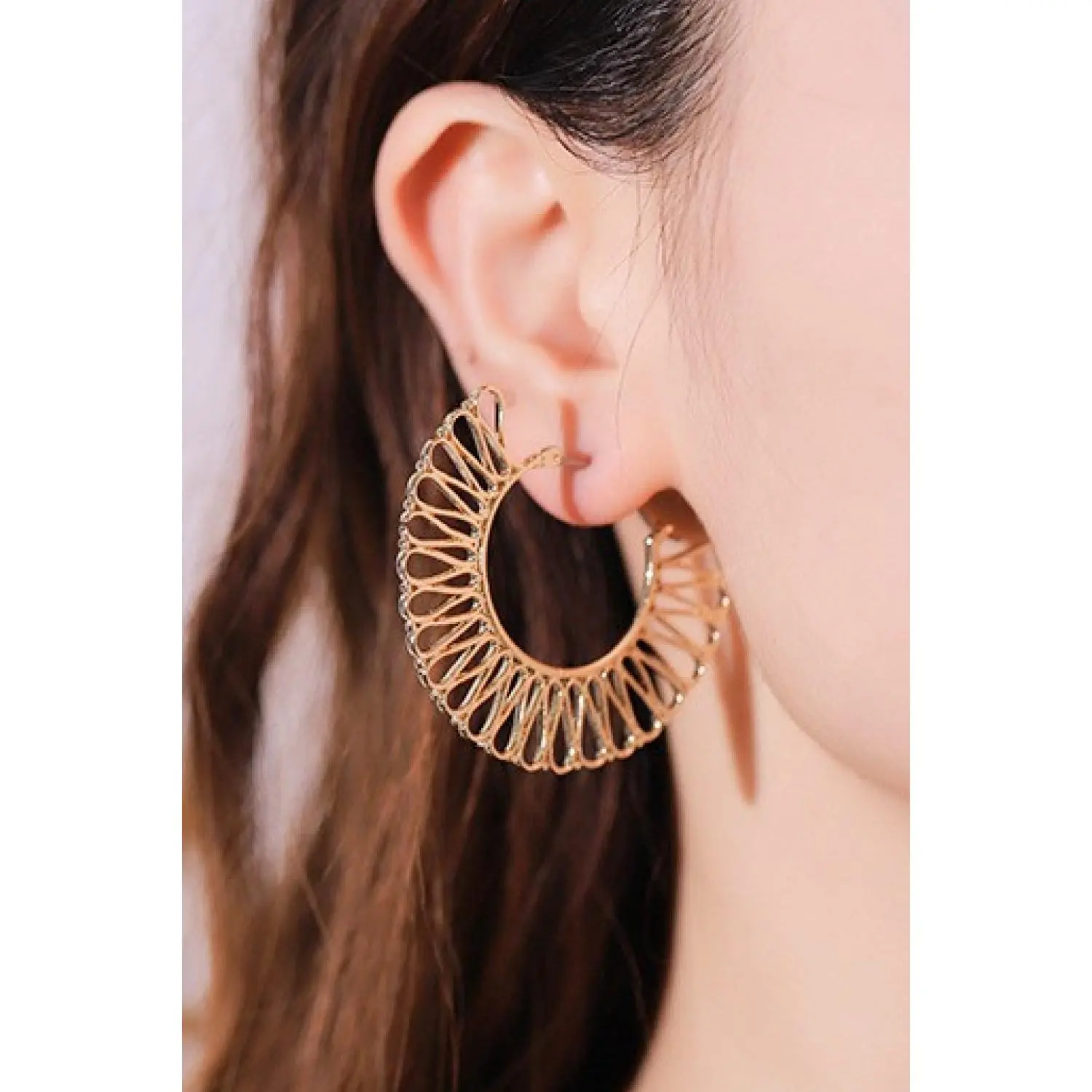 18K Gold-Plated Cutout Earrings