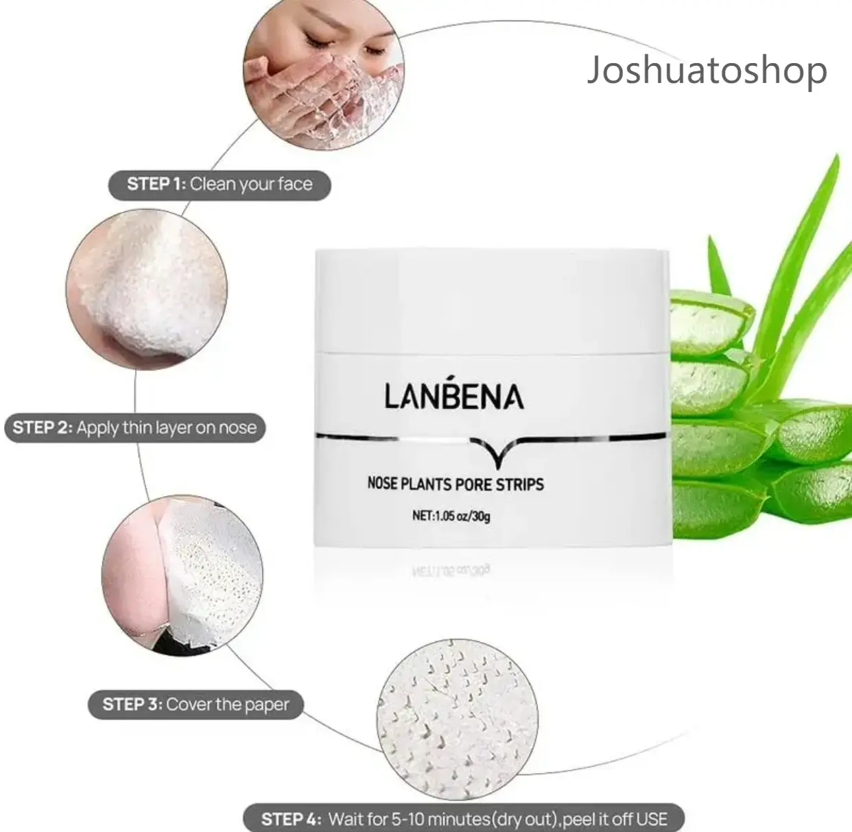 LANBENA Blackhead Remover, Nose Plants Pore Strips Deep Cleansing Peel off Mask & 60Pcs Nose StripsBlack Heads Remover from Face