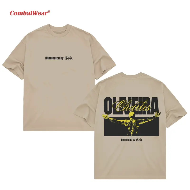 COMBATWEAR Charles Oliveira Illuminated By God Tee, Do Bronx UFC Fighter T-shirt, UFC Fan Custom Graphic Design, Gift For UFC MMA Fans Crewneck Tshirt