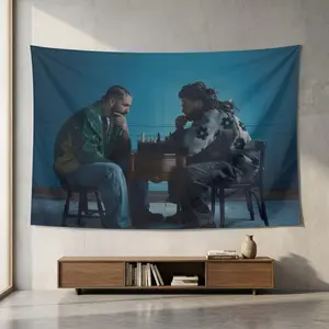 Drake X J. Cole 3x5ft Polyester Tapestry Flag, Multipurpose No-Electricity Room Decor, Must-Have Large Banner for College Dorm, Tapestry Wall Hanging