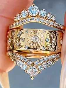 1 PC Luxury Cubic Zirconia Ring Wedding Rings For Women For Wedding Engagement Party Jewelry Valentine's Day Gift