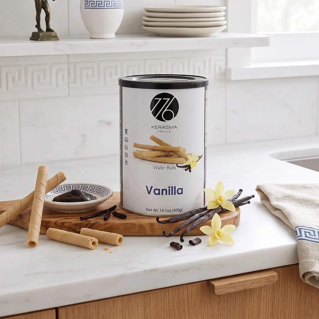 Vanilla Wafer Rolls – Premium Crispy Rolled Wafers Filled with Velvety Vanilla Cream
