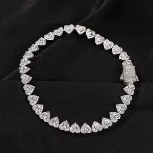 Icy Hear Tennis Bracelet