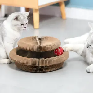 【Already have 10K favorites】Deformable Magic Cat Scratch Board  Indoor and outdoor interactive play toys for cats and dogs foldable Cat Scratcher with Bell, Durable Cat Scratching Toy Funny cat scratching toys Pet supplies Save money cute cat toy gifts ti
