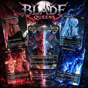 Blade Queens EDH MTG Proxy Deck | 100 Card Commander Proxy | Anime Waifu Tribal Custom Deck | MTG Proxy Cards