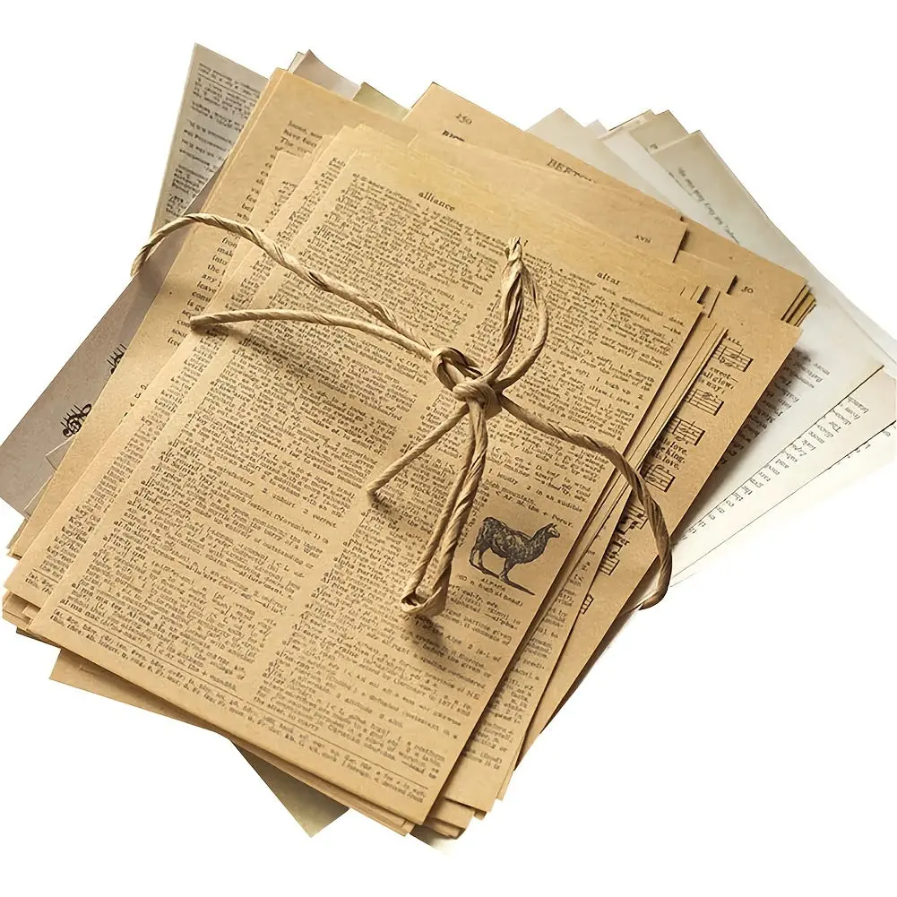 Vintage Ephemera Craft Paper Set 114pcs Junk Journal Pages Kraft Paper for Scrapbooking & Journaling Projects - 2 Complete Sets with 57 Different Patterns Each Crafting Kit Diy Card Set