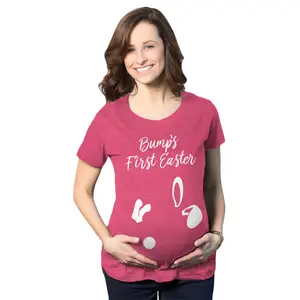 Maternity Bumps First Easter T Shirt Cute Announcement Pregnancy Spring Shower Funny Graphic Maternity Tee Cute Pregnancy Tees With Plus Sizes Pregnant Easter Maternity Wear Maternity Shirts