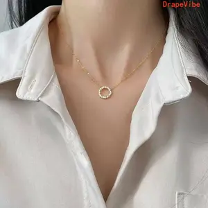 Rhinestone Pendant Necklace, Elegant Fashion Jewelry For Women Daily Wear And Matching