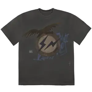Travis Scott Cactus Jack For Fragment Create T-shirt Washed Black (men) by StockX