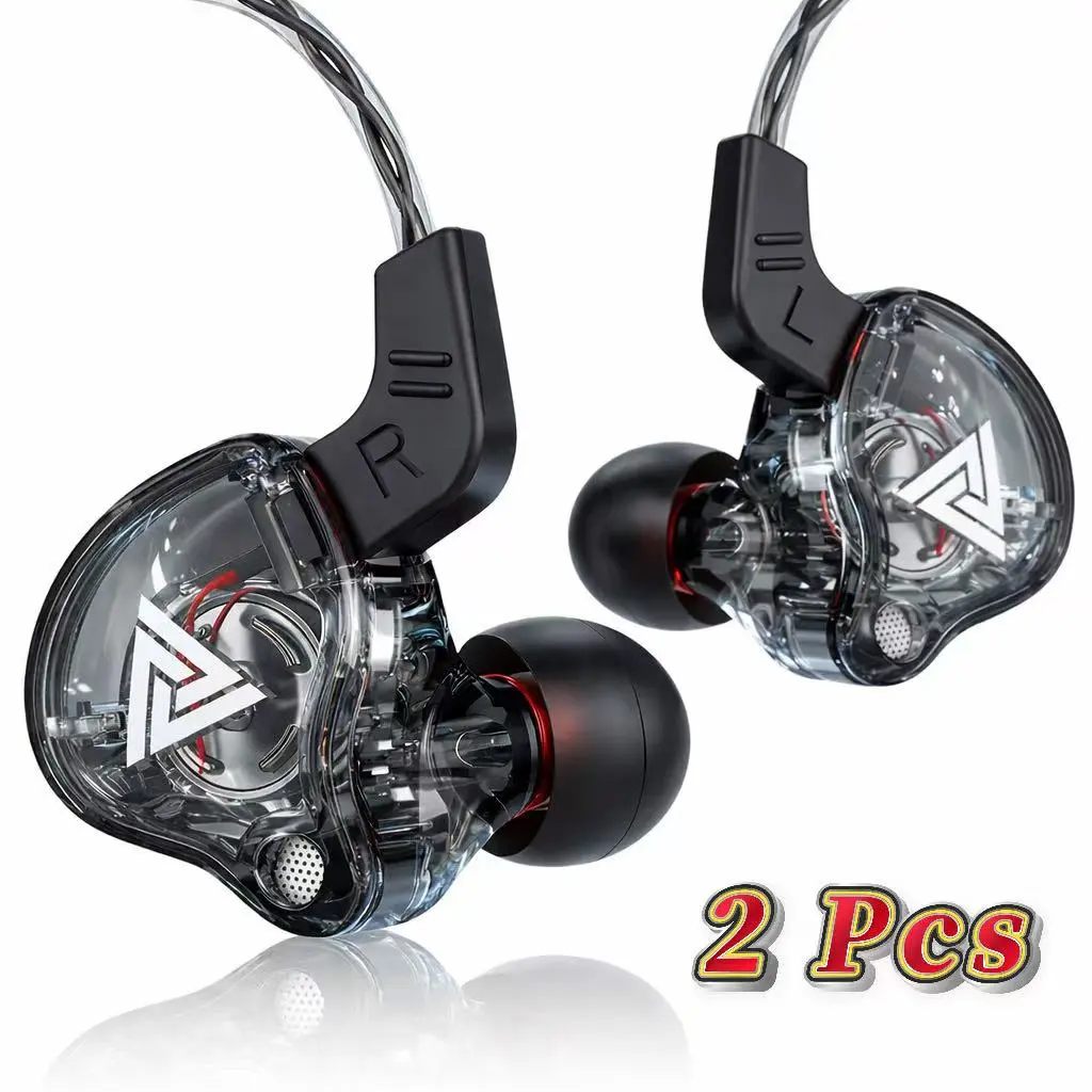 2 Pcs AK3Pro (AK6) In-Ear Wired Earphones – Upgraded AK3 Gaming & Sports Earbuds with HiFi 8D Audio, Deep Bass, Noise-Canceling Mic, Sweatproof, Durable, Perfect for PS/XBOX, Gym, Running, Streaming, Team Chats, High-Fidelity Sound