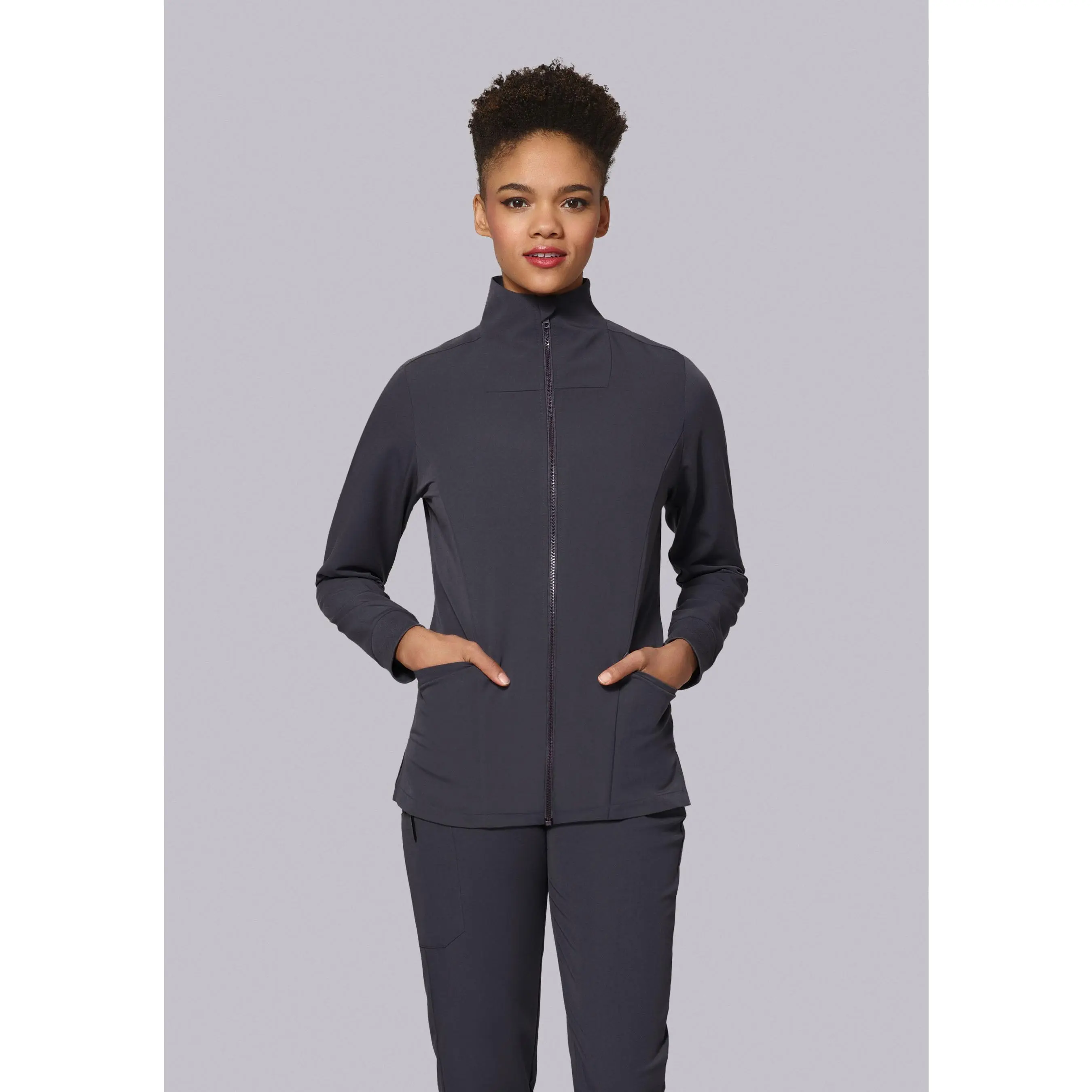 Women's Modern Scrub Jacket Pewter