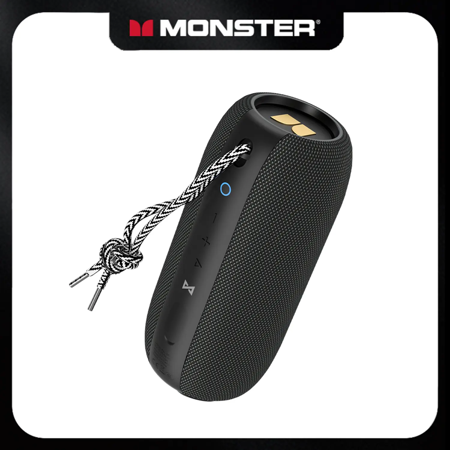 Monster Portable Bluetooth Speaker, 80W Peak Powerful Sound, 63mm Dual Drivers, IPX7 Waterproof, Bluetooth 6.0, TWS Stereo Pairing for 2 Speakers, Ultra-Long Battery Life, Compact Wireless Speaker for Outdoor, Travel & Party - TikTokShopBackToSchool