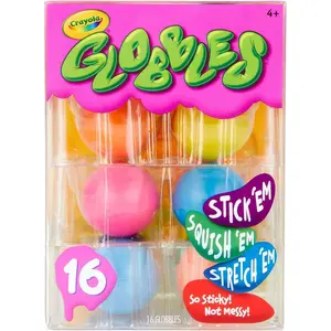 Crayola Globbles Squish Toys (16ct), Easter Egg Toy & Essential Easter Basket Stuffers, Sticky Stress Ball for Adults & Kids, Squishy Balls, Calming Sensory Gift for Stress Relief