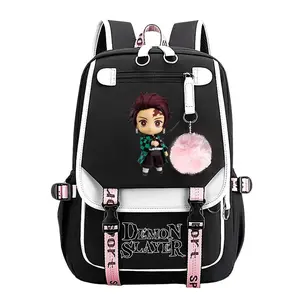 Demon Slayer Trendy Youth Backpack – Travel & School Bag,Laptop Backpack  Perfect for Commuting, Camping & Daily Use, Durable Large-Capacity Design, Best Gift for Boys & Girls 11.4''*18.1''
