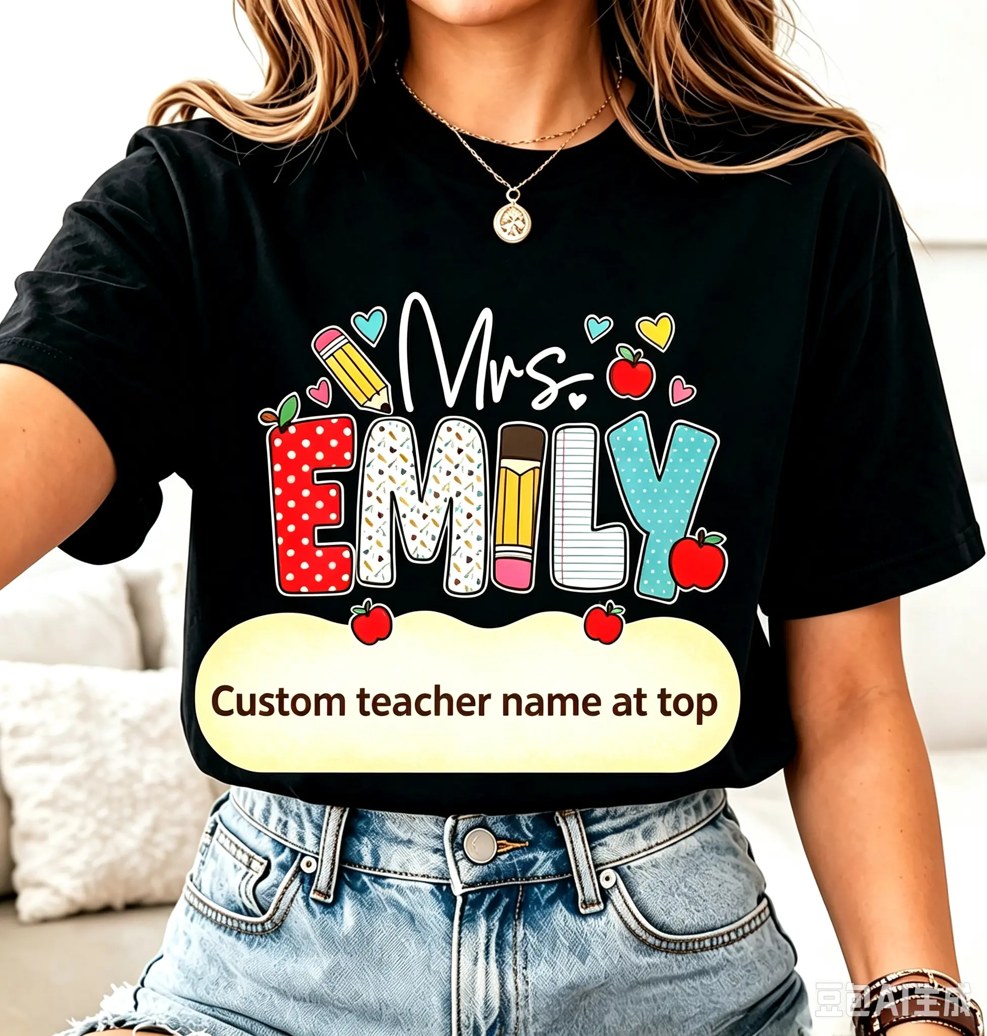 1pc Custom Teacher Shirt, Teacher Name Shirt, Teacher Gifts Personalized, Teacher Appreciation Gifts, Back To School Shirt, Gift For Teacher tiktokshopspringglowup,summervibes outdoorfun